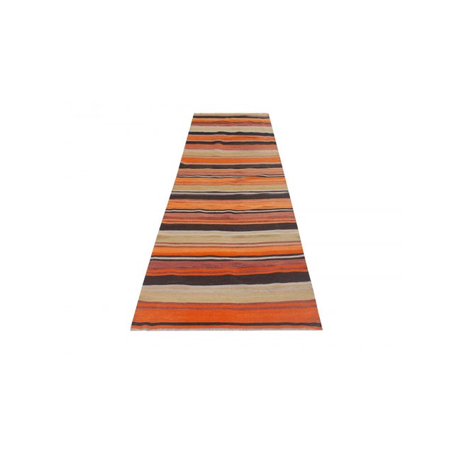 Handwoven vintage kilim rug from Denizli region of Turkey. Approximately 50-60 years old. In very good condition.