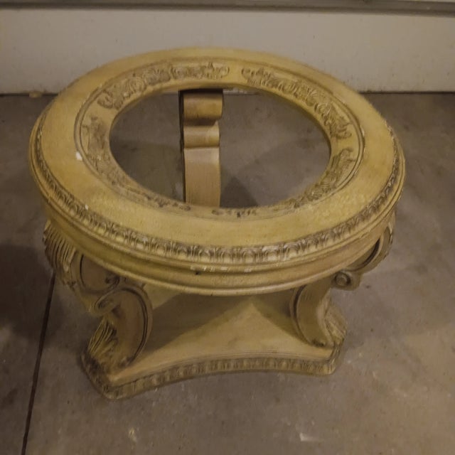 Vintage French Intricatelly Carved Accent Entryway or DiningTable With Its Ornate details, and Solid Wood Construction...