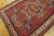 Ruby Red 1930s Ruby Red Geometric Tribal Antique Caucasian Kazak Carpet 4' 8'' X 9' 6'' Knotted Wool Rug For Sale - Image 8 of 13