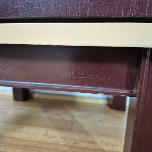 Mid Century Modern Two-Tone Side Tables Night Stands, Manner of Paul T. Frankl, a Pair For Sale - Image 9 of 14