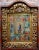 Mediterranean 18th Century Russian Icon in Mahogany Shadow Box For Sale - Image 3 of 12