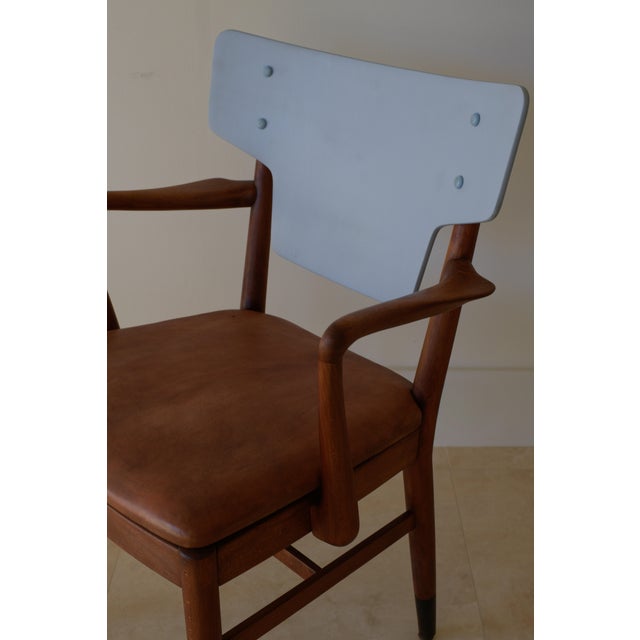 Attributed to Peter Hvidt and Orla Molgaard-Nielsen Armchair for Fritz Hansen Denmark, C. 1950 For Sale - Image 11 of 11
