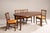 Brown Wood Extendable Round Table and Rattan Chairs from Mc Guire, 1970s, Set of 5 For Sale - Image 8 of 18