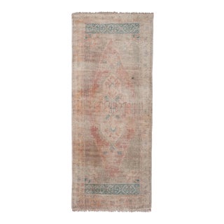 Distressed Low Pile Yastik Mat Faded Colors Rug For Sale
