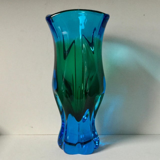 European Art Glass Vase Chairish