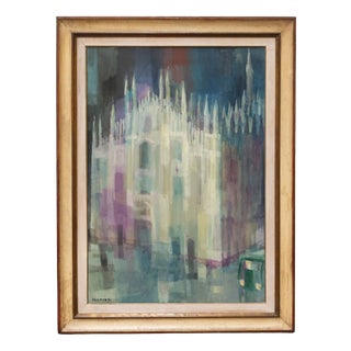 Eliano Fantuzzi, Il Duomo, Oil on Canvas, 1956 For Sale