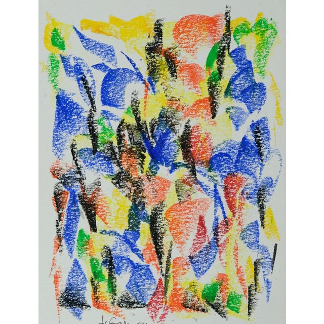 Modern Françoise Galle, Abstract Composition, 1940, Pastel on Paper For Sale - Image 3 of 9