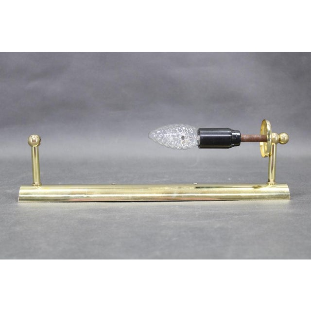 Gold Art Deco Italian Brass Wall Lights with Milk Glass, 1940s, Set of 2 For Sale - Image 8 of 10