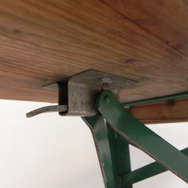 Folding Bench in Steel and Pine, 1960s For Sale - Image 18 of 18