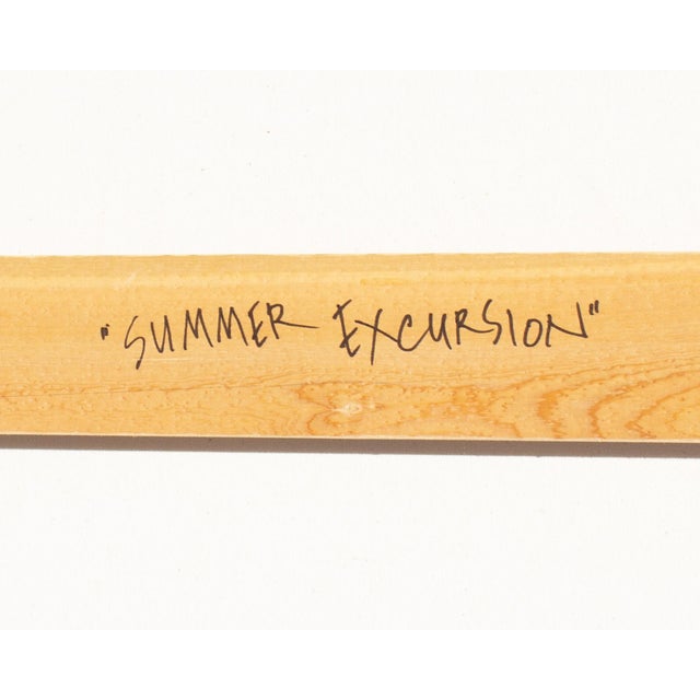 Gray 1978 “Summer Excursion” Oil on Canvas Painting by William Itter For Sale - Image 8 of 10