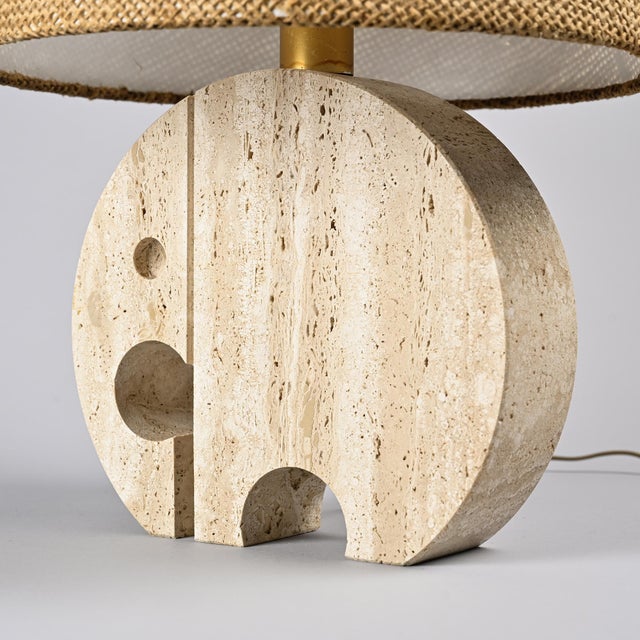 1970s Travertine Table Lamp from Fratelli Mannelli, 1970s For Sale - Image 5 of 12