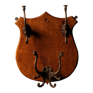 1940s Vintage Quarter Sawn Oak Coat Rack
