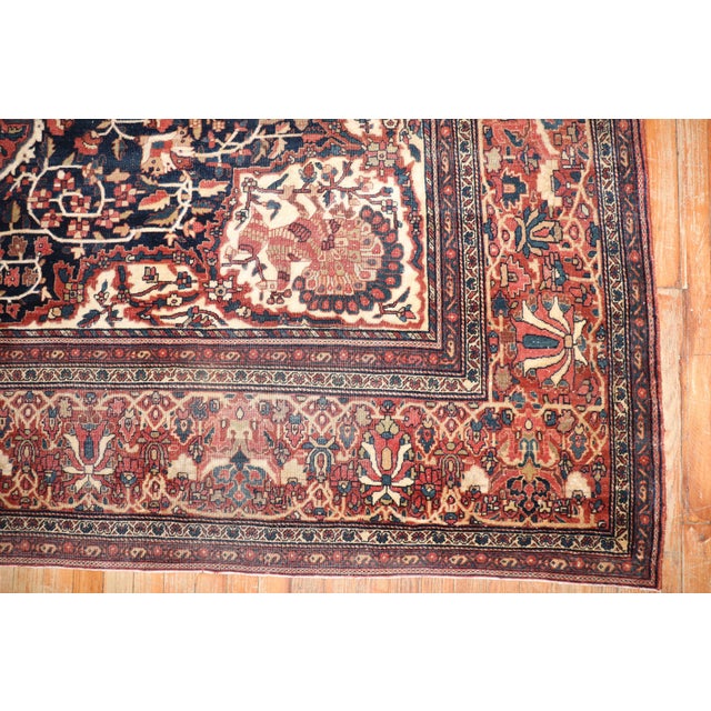 Textile Zabihi Collection 19th Century Persian Sarouk Ferehan Rug - 8'4" x 11'11" For Sale - Image 7 of 12