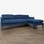 This West Elm sectional sofa features a rich blue fabric and a right-facing chaise for comfortable lounging. The clean...