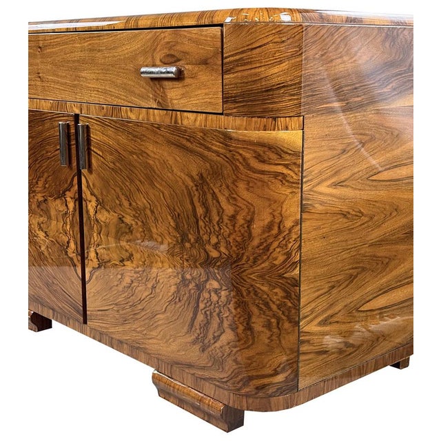 Vintage Art Deco Walnut Commode, 1930s For Sale - Image 6 of 8