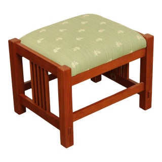Stickley Mission Collection Cherry Foot Stool For Sale