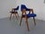 Set of Compass Chairs in Teak and Kvadrat Hallingdal 65 by Kai Kristiansen for Schou Andersen, 1960s For Sale - Image 6 of 17