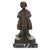 Brown Renzo Zacchetti, Little Girl with Doll, 1920s, Bronze on Marble Base For Sale - Image 8 of 8