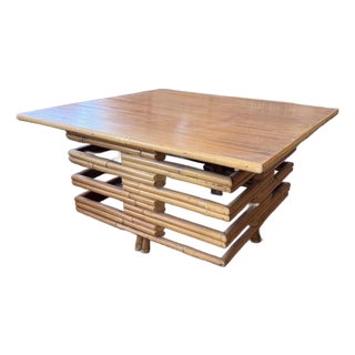 Vintage Rattan Coffee Table For Sale