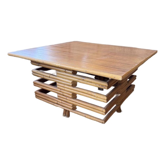 Vintage Rattan Coffee Table For Sale
