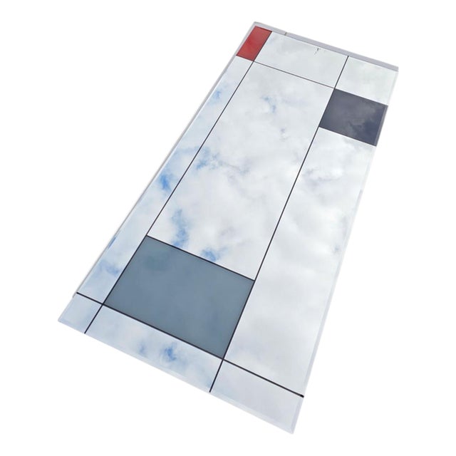 Large Vintage Mondrian Mirror For Sale