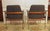 Mid-Century Modern 1960s-70s Norwegian Pair of Teak & Steel Arm Chairs For Sale - Image 3 of 5