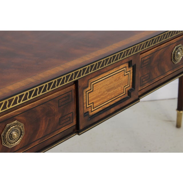 Theodore Alexander Georgian Style Mahogany Inlay Buffet Console Table For Sale - Image 11 of 15