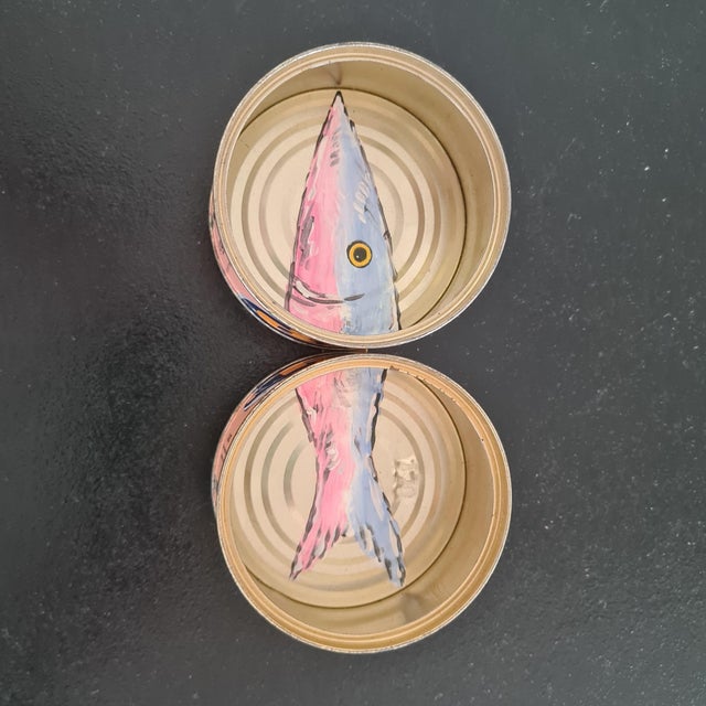 Corrado Bonomi, Multiple with Fish, 1990s, Oil on Tin For Sale - Image 4 of 11