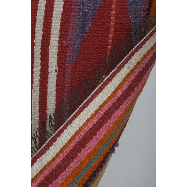 Turkish Colorful Kilim Rug 2'12" X 4'11" For Sale - Image 11 of 12