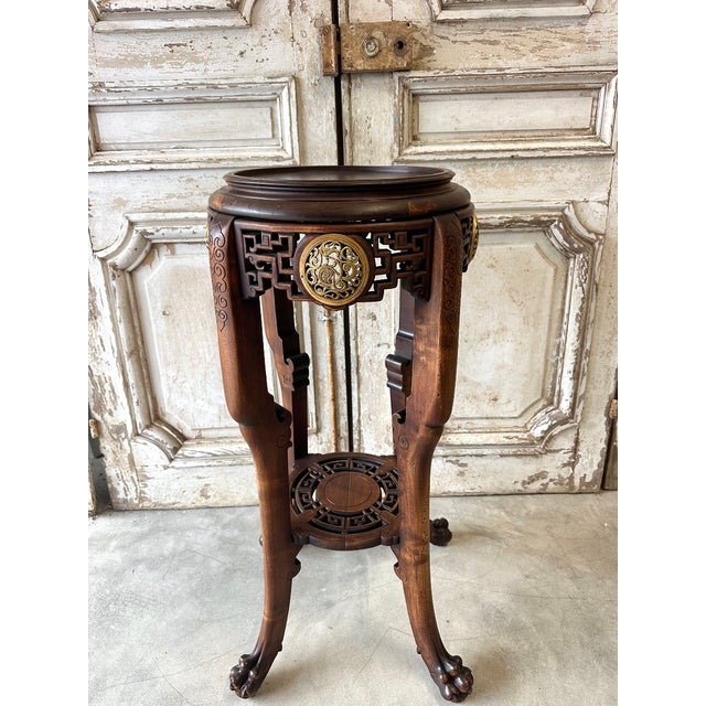Vintage Japanese Pedestal Table, 1900 For Sale - Image 6 of 10