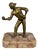 Vintage 20th Century Bocce Player in Bronze with Marble Base For Sale