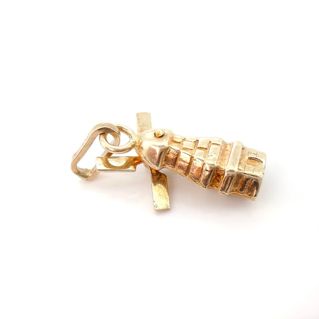 Realism Vintage 1960s 14k Gold Articulating Windmill Charm For Sale - Image 3 of 8
