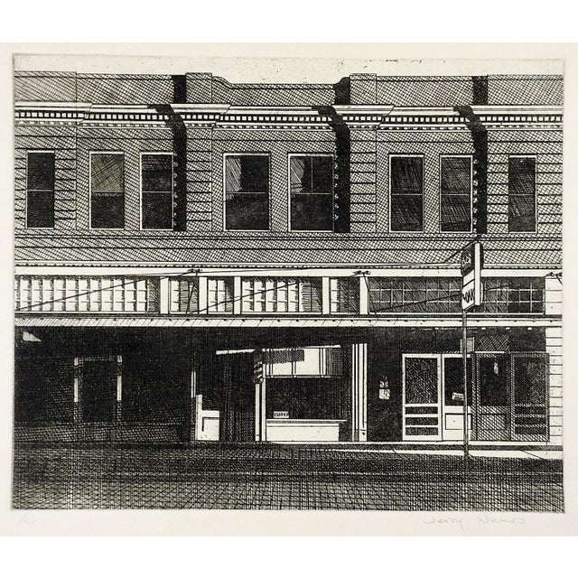 Late 20th Century Vintage Jerry Weers Etching the Oak Tavern Seguin Texas For Sale - Image 5 of 5