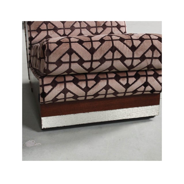 Wood Vintage Geometric Lounge Chair, 1970 For Sale - Image 7 of 10