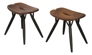 First Edition Pirkka Stools by Ilmari Tapiovaara for Laukaan Puu, 1950s, Set of 2