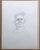 1980s portrait studies drawing by Pennsylvania artist John Reilly (1942-2021). Double sided with a portrait of a man on...
