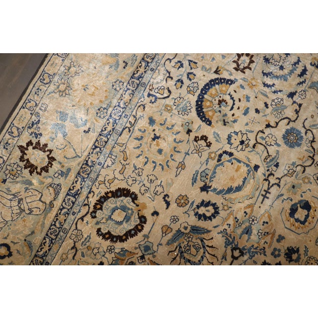 Ivory Antique Zabihi Collection Pictorial Tabriz Angel Border Rug - 6'6" x 10'2" For Sale - Image 8 of 8