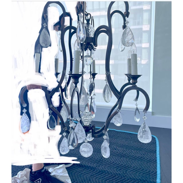 2010s Rock Crystal Chandelier For Sale - Image 5 of 9