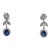 Sapphire Drop Earrings With Diamond Surround 18k - 2 Pieces For Sale