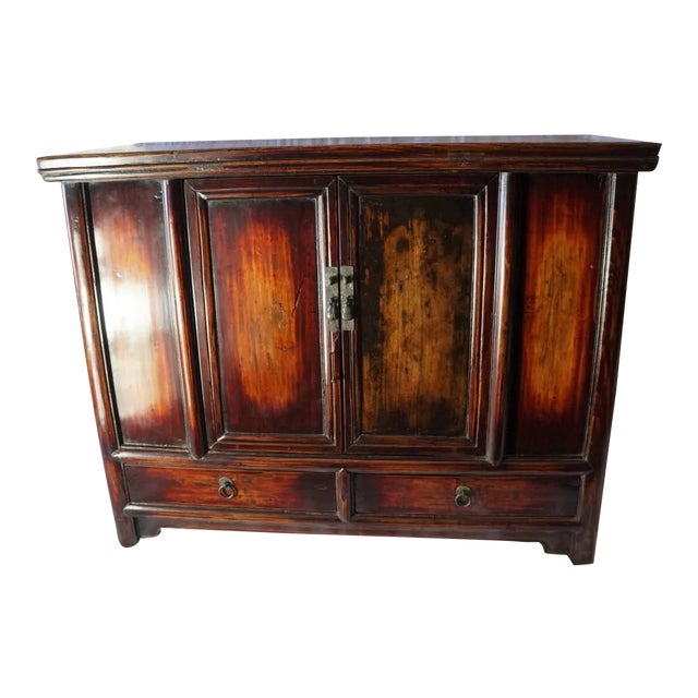 Antique Chinese Narrow Cabinet For Sale