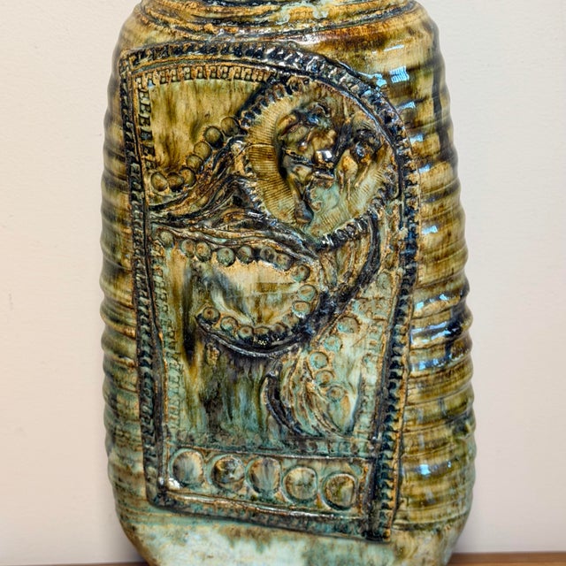 Mid 20th Century Tall Mid Century Studio Pottery Ewer Vase in the Manner of Picasso For Sale - Image 5 of 8