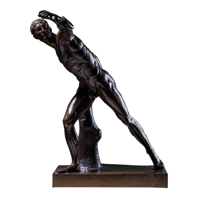Borghese Gladiator in Bronze, Foundry F. Barbedienne, 2nd Half 19th Century For Sale