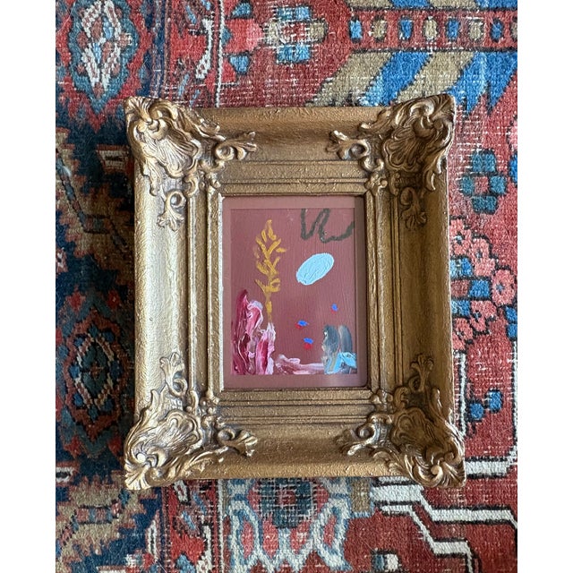 Wood 2025 Bold Ak Hardeman Abstract Painting in Antique French Frame For Sale - Image 7 of 8