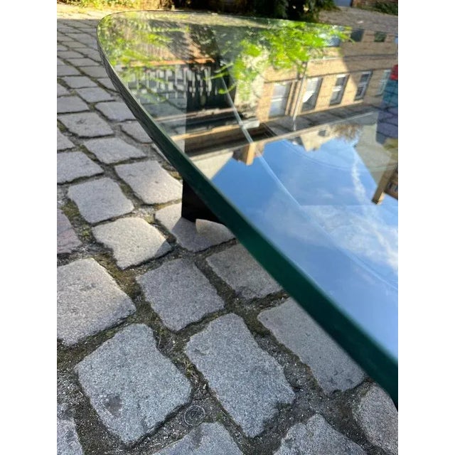 Wood Black Wood Frame and Glass Coffee Table For Sale - Image 7 of 11