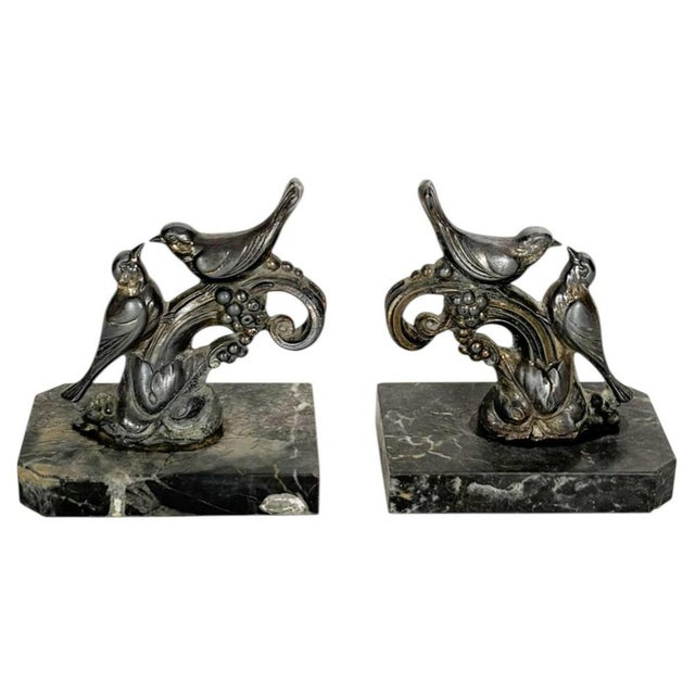 Bookends with Brass Birds and Marble Bases, 19th Century, Set of 2 For Sale - Image 11 of 11