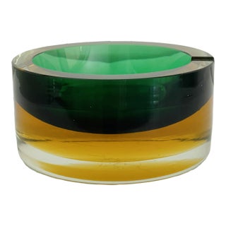 1970s Attr. To Seguso Sommerso Round Bowl/Ashtray For Sale