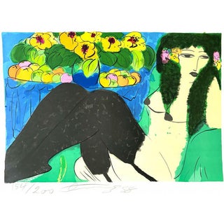 Walasse Ting, Nude Figurative Composition, Lithograph For Sale
