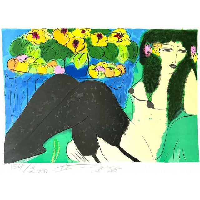 Walasse Ting, Nude Figurative Composition, Lithograph For Sale