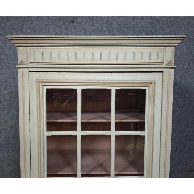 One-door louis xvi style lacquered display cabinet – 20th century an elegant one-door louis xvi style display cabinet,...