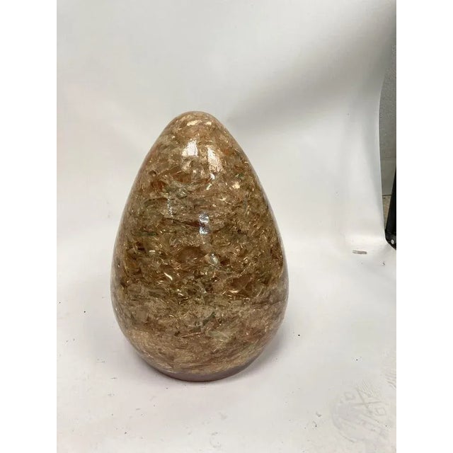 Large Egg in Fractal Resin by Pierre Giraudon, 1970s For Sale - Image 6 of 7
